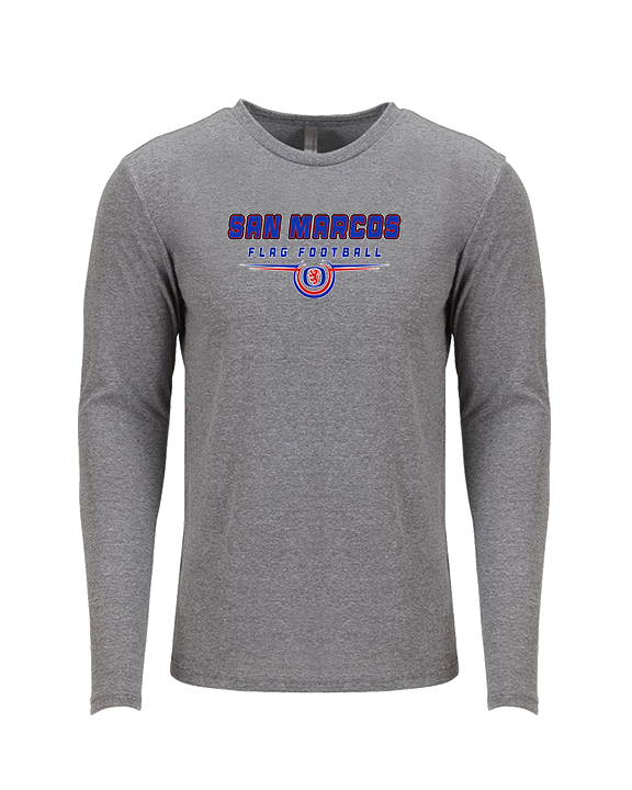 San Marcos HS Flag Football Design - Tri-Blend Long Sleeve