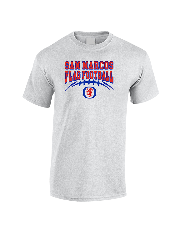 San Marcos HS Flag Football School Football - Cotton T-Shirt