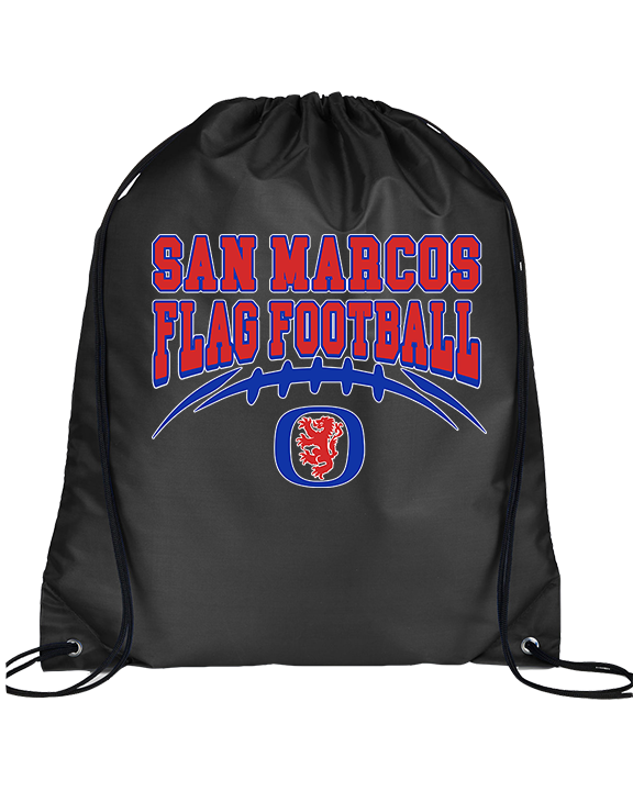 San Marcos HS Flag Football School Football - Drawstring Bag