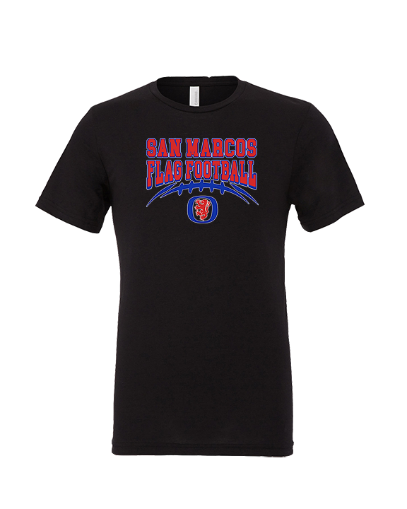 San Marcos HS Flag Football School Football - Tri-Blend Shirt
