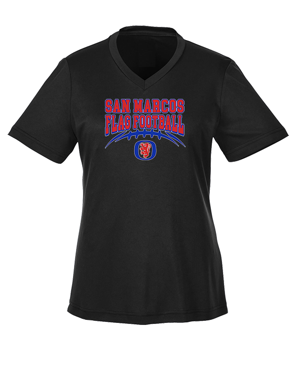 San Marcos HS Flag Football School Football - Womens Performance Shirt