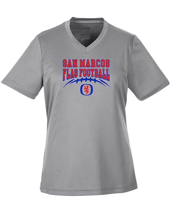 San Marcos HS Flag Football School Football - Womens Performance Shirt
