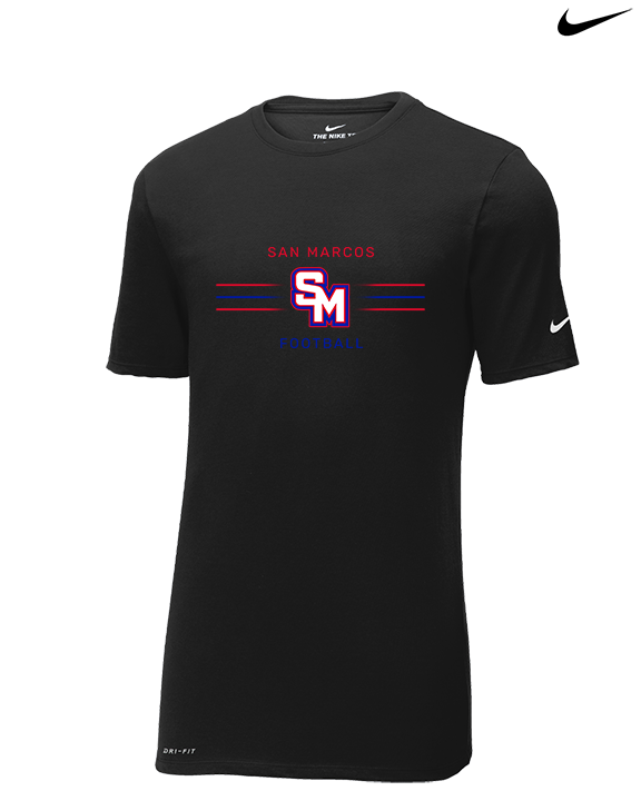 San Marcos HS Football Additional 02 - Mens Nike Cotton Poly Tee