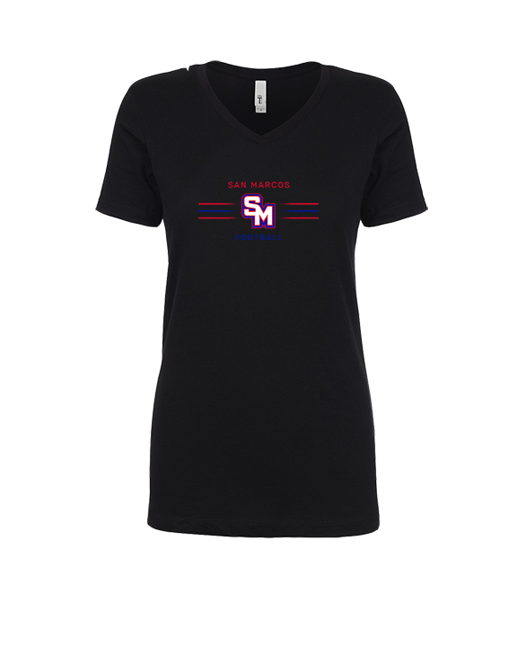 San Marcos HS Football Additional 02 - Womens Vneck