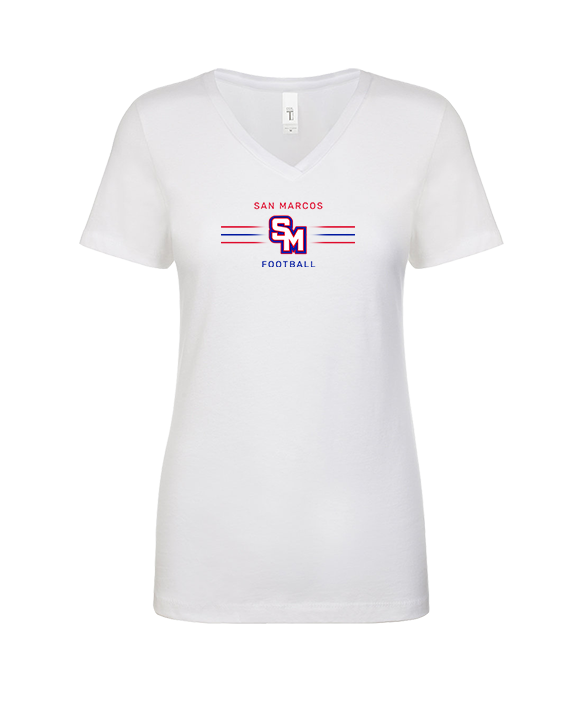 San Marcos HS Football Additional 02 - Womens Vneck
