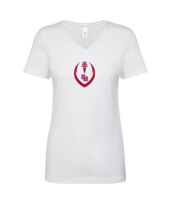 San Marcos HS Football Full Football - Womens Vneck