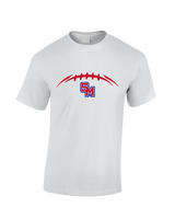 San Marcos HS Football Laces - Cotton T-Shirt