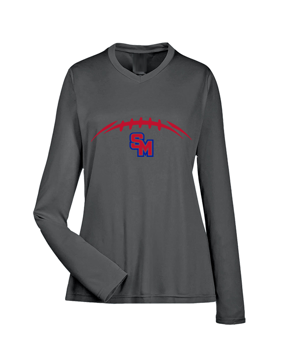 San Marcos HS Football Laces - Womens Performance Longsleeve