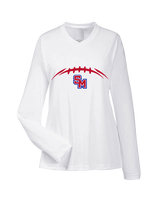 San Marcos HS Football Laces - Womens Performance Longsleeve