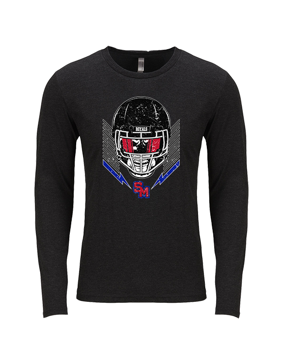 San Marcos HS Football Skull Crusher - Tri-Blend Long Sleeve