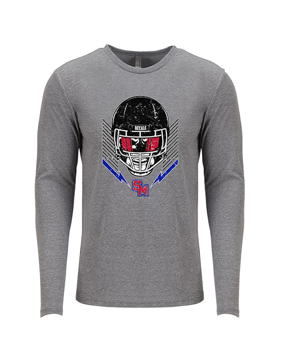 San Marcos HS Football Skull Crusher - Tri-Blend Long Sleeve