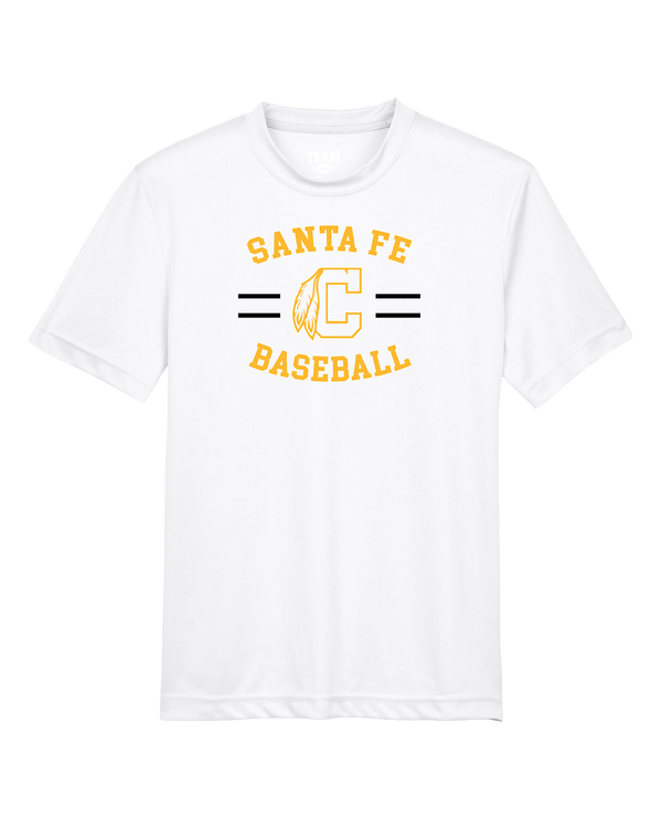 Santa Fe HS Curve White - Youth Performance T-Shirt
