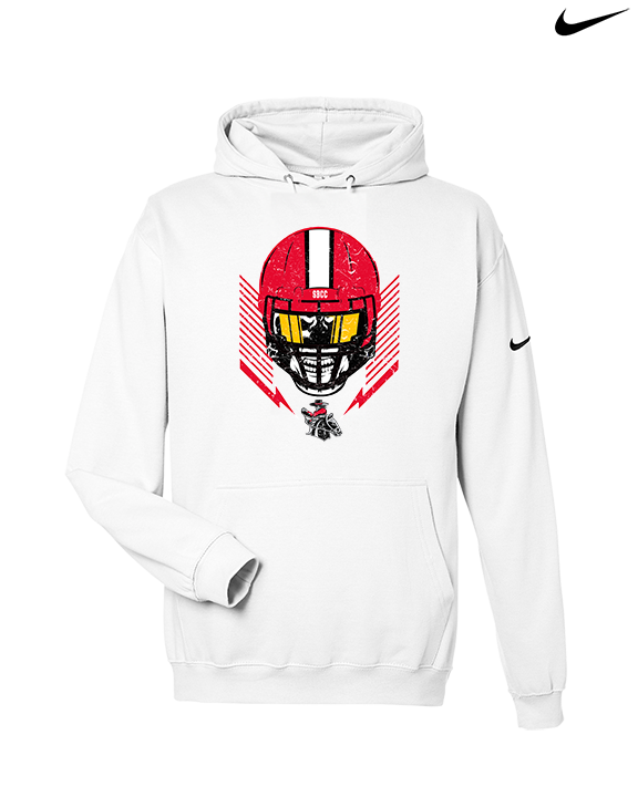 Santa Barbara CC Football Skull Crusher - Nike Club Fleece Hoodie