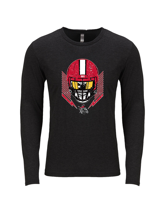 Santa Barbara CC Football Skull Crusher - Tri-Blend Long Sleeve