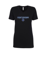 Saugus HS Baseball Border - Womens V-Neck