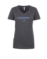 Saugus HS Baseball Border - Womens V-Neck