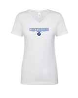 Saugus HS Baseball Border - Womens V-Neck