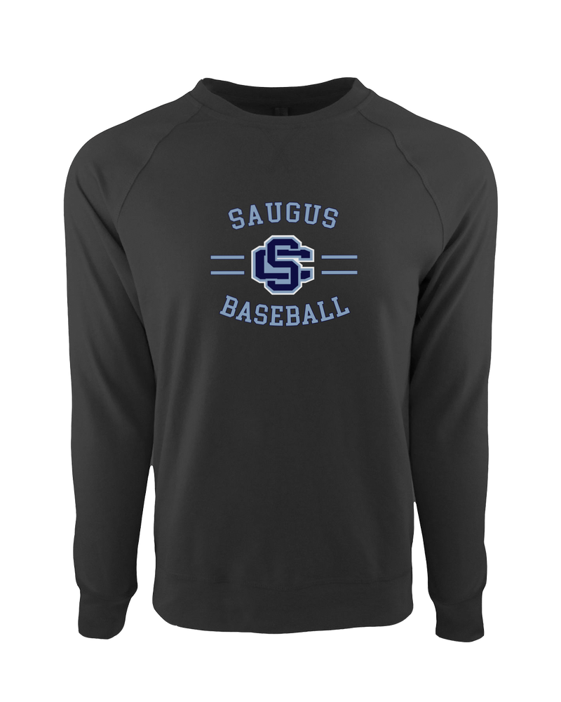 Saugus HS Baseball Curve - Crewneck Sweatshirt