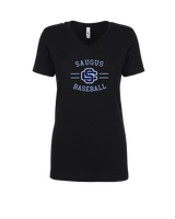 Saugus HS Baseball Curve - Womens V-Neck