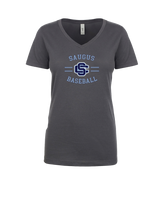 Saugus HS Baseball Curve - Womens V-Neck