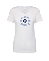 Saugus HS Baseball Curve - Womens V-Neck