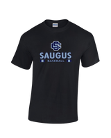 Saugus HS Baseball Stacked - Cotton T-Shirt