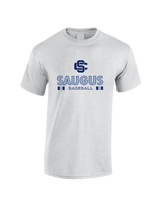 Saugus HS Baseball Stacked - Cotton T-Shirt