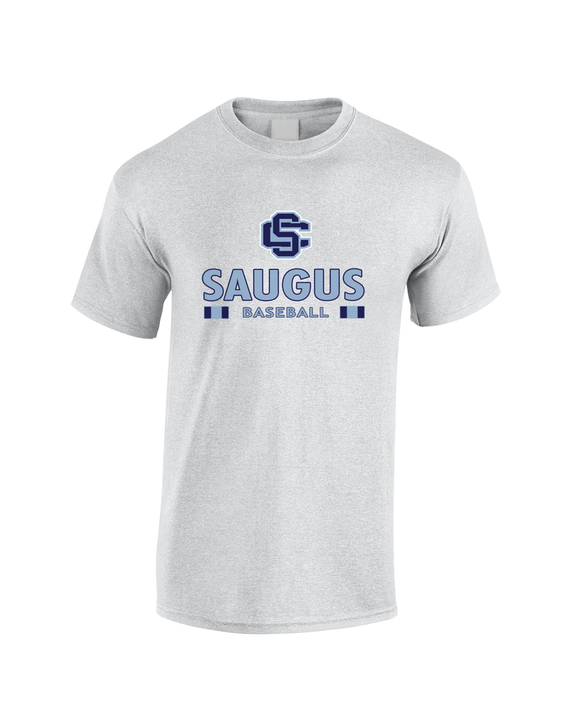 Saugus HS Baseball Stacked - Cotton T-Shirt