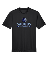 Saugus HS Baseball Stacked - Youth Performance T-Shirt
