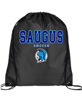 Saugus HS Boys Soccer Block - Drawstring Bag