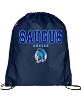Saugus HS Boys Soccer Block - Drawstring Bag