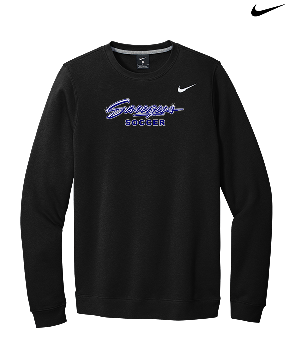 Saugus HS Boys Soccer Logo - Mens Nike Crewneck