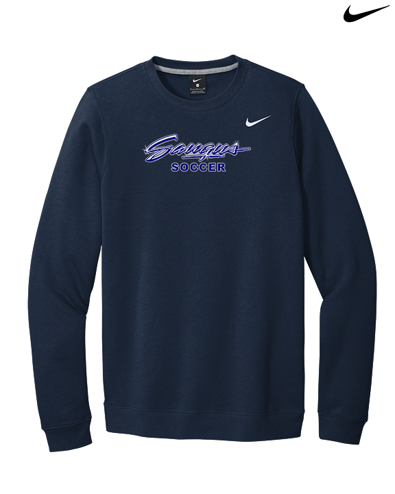 Saugus HS Boys Soccer Logo - Mens Nike Crewneck