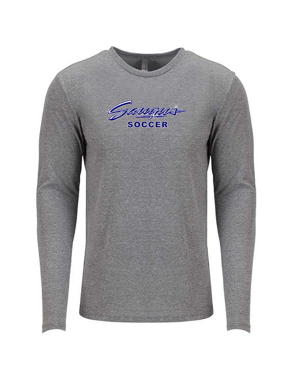 Saugus HS Boys Soccer Logo - Tri-Blend Long Sleeve