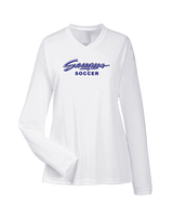 Saugus HS Boys Soccer Logo - Womens Performance Longsleeve