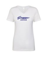 Saugus HS Boys Soccer Logo - Womens Vneck