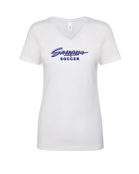 Saugus HS Boys Soccer Logo - Womens Vneck