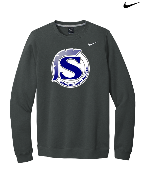 Saugus HS Boys Soccer Logo S - Mens Nike Crewneck