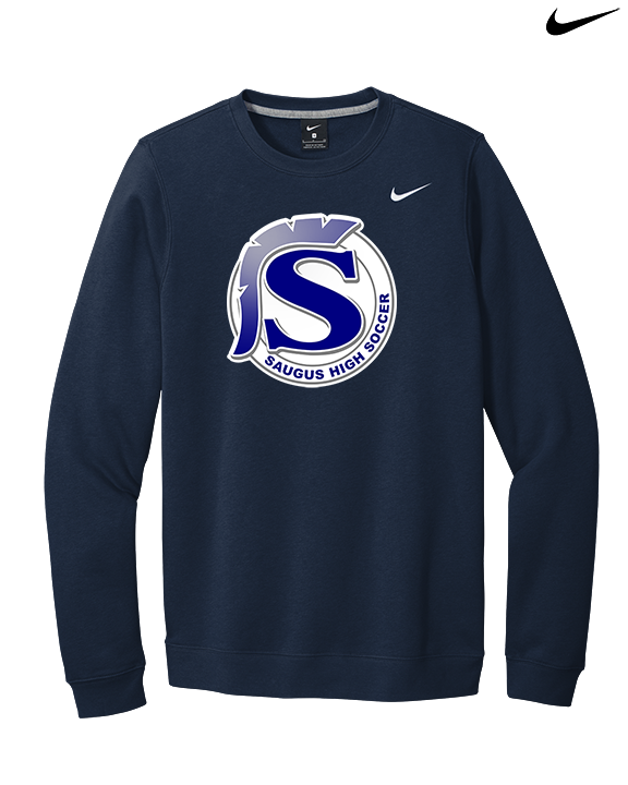 Saugus HS Boys Soccer Logo S - Mens Nike Crewneck