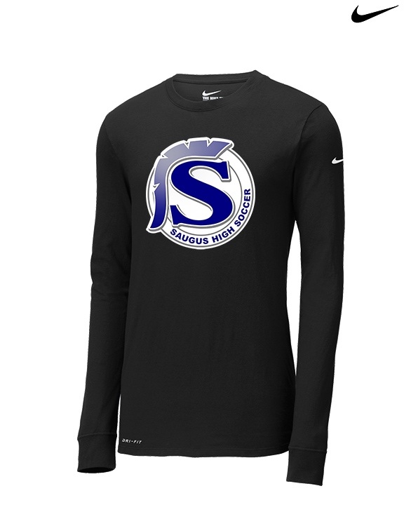 Saugus HS Boys Soccer Logo S - Mens Nike Longsleeve