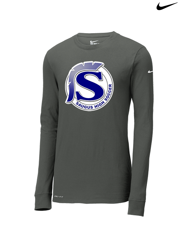 Saugus HS Boys Soccer Logo S - Mens Nike Longsleeve