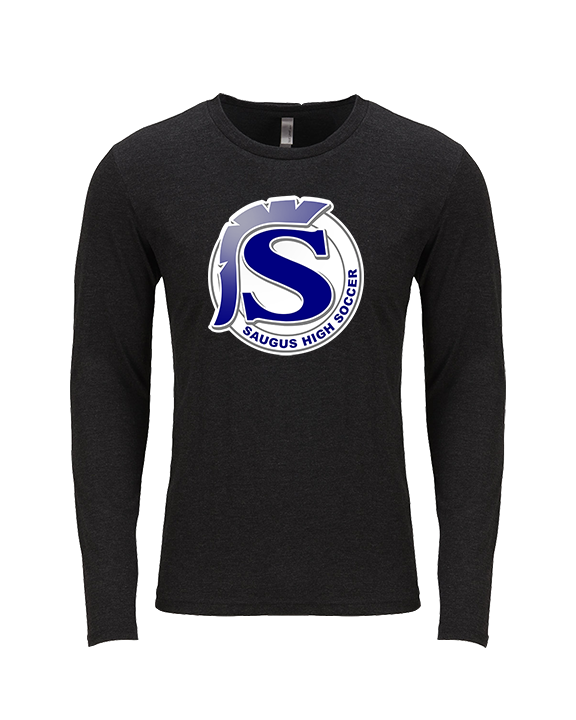 Saugus HS Boys Soccer Logo S - Tri-Blend Long Sleeve
