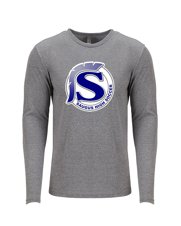 Saugus HS Boys Soccer Logo S - Tri-Blend Long Sleeve