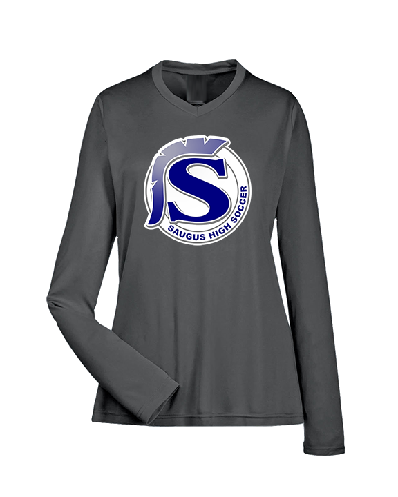 Saugus HS Boys Soccer Logo S - Womens Performance Longsleeve