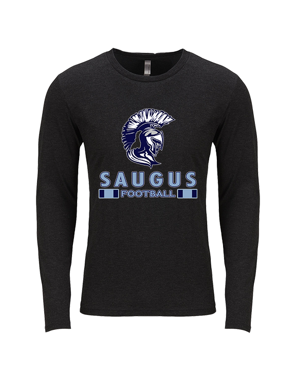 Saugus HS Football Stacked - Tri-Blend Long Sleeve