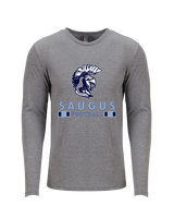 Saugus HS Football Stacked - Tri-Blend Long Sleeve
