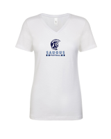 Saugus HS Football Stacked - Womens Vneck