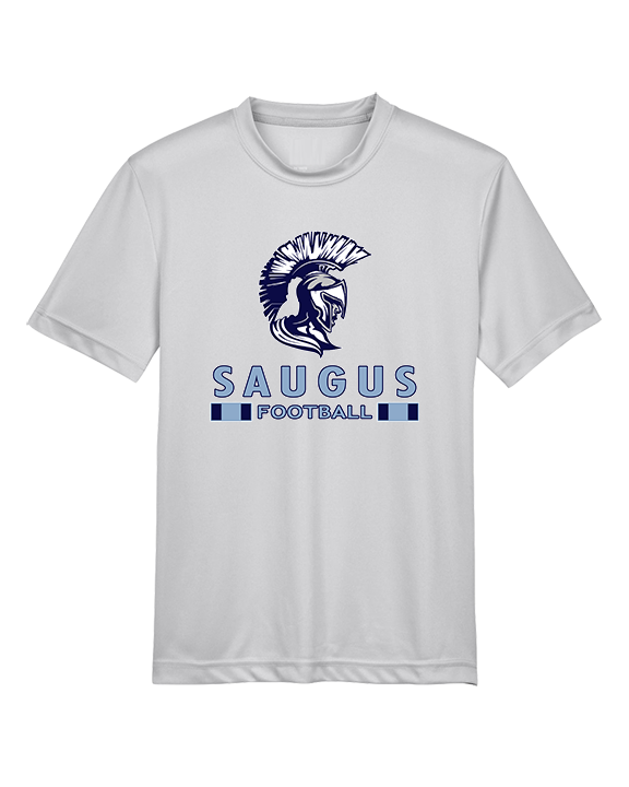 Saugus HS Football Stacked - Youth Performance Shirt