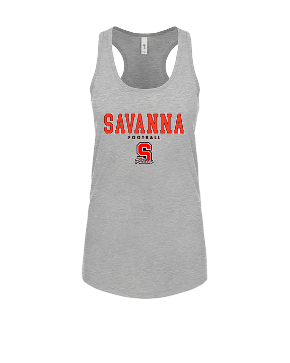 Savanna HS Football Block - Womens Tank Top
