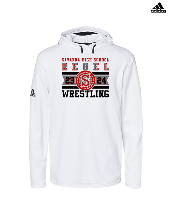 Savanna HS Wrestling Stamp - Mens Adidas Hoodie